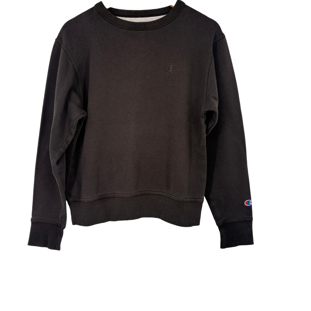 Champion Authentic Athleticwear Crewneck Sweatshirt‎ Small Black C Logo Pullover